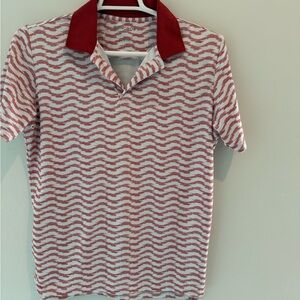 Bonobos Patterned Men's Polo Shirt in Coral - Slim Fit